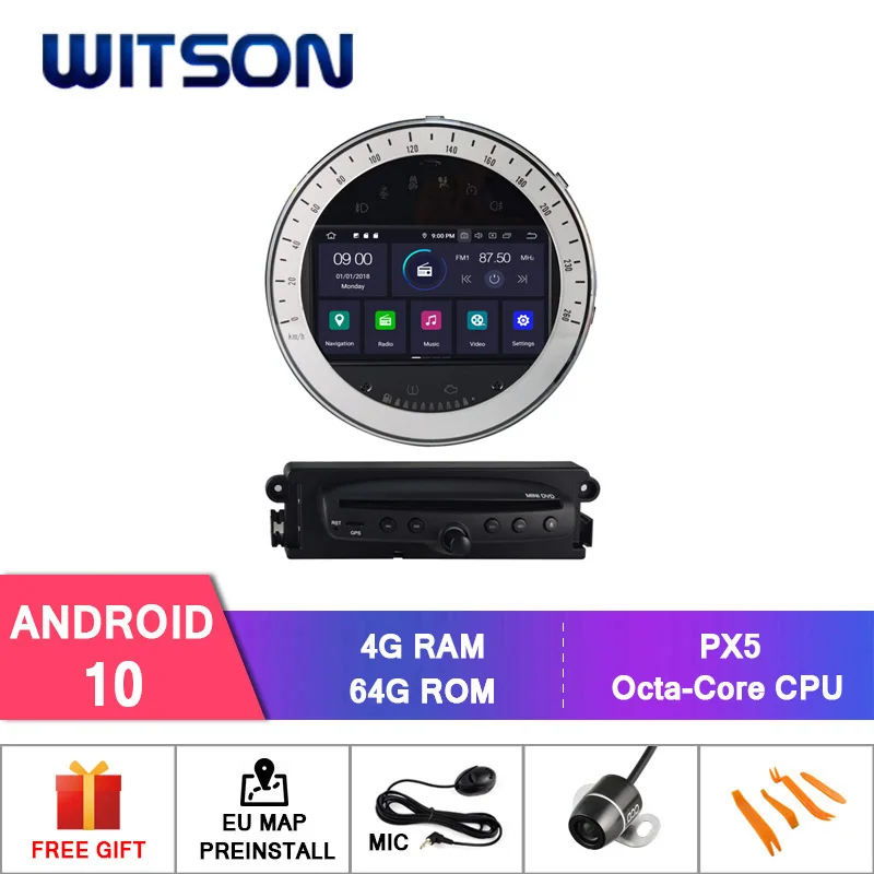 

WITSON Android 10,0 Автомобильная gps-система для BMW MINI COOPER 2006 2007 2008 2009 2010 2011 2012 2013 стерео навигация автомобильный мультимедиа