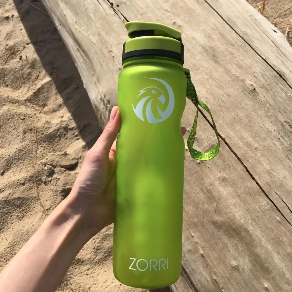 ZORRI Portable Sport Water Bottle 600/800/1000ml BPA Free Outdoor Travel Carrying Tritan Plastic Drink Bottle With Filter NEW