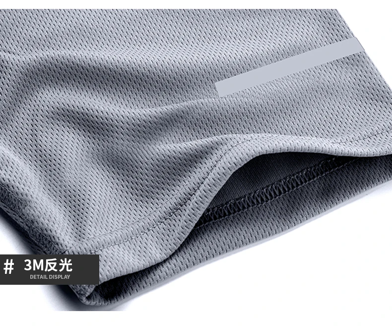 Reflektierendes Shirt, schnell trocknend, kurzärmelig, Sport-T-Shirt, Sportbekleidung für Herren, Fitness, Playeras Para Hombres, atmungsaktive Sportbekleidung – Detail 20