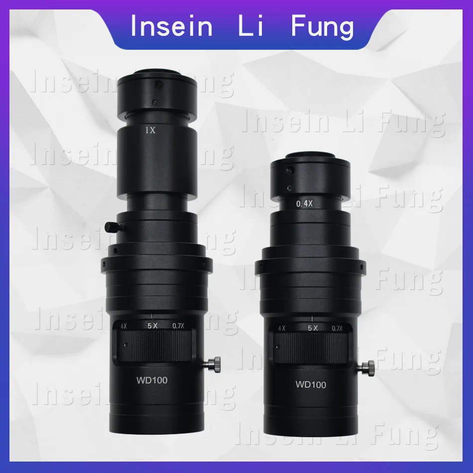 Adjustable Magnification 100X 180X 200X 300X 500X 1000X 25mm Zoom C Mount Lens For HDMI VGA USB Industry Video Microscope Camera