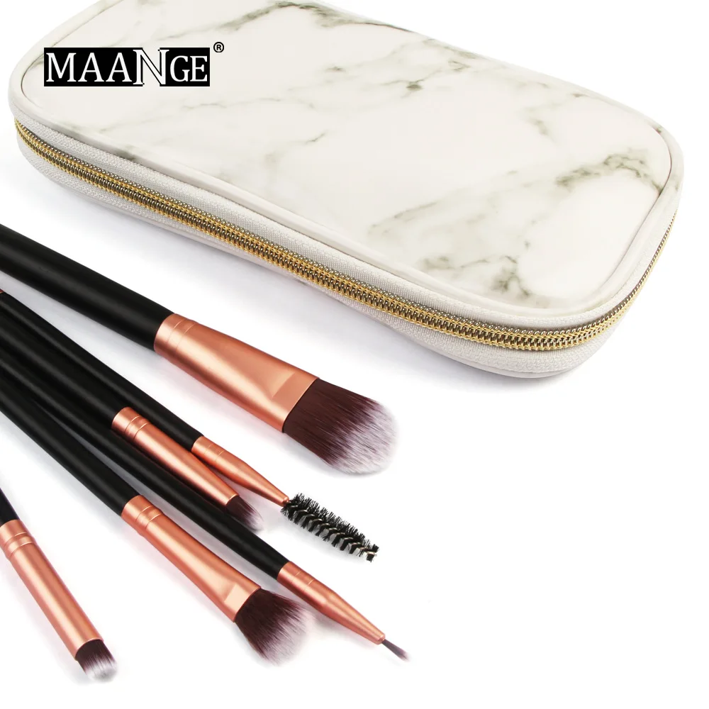 Factory Direct MAANGE Portable Marble Makeup Brush Bag Makeup Tools Cosmetic Bag Hot Selling Gift for Women