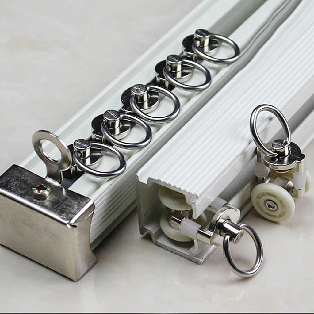 10 Pieces Curtain Track Rollers Twin Wheeled Carriers Drapery Rail Sliding Glider Shower Curtain Track Carrier 25mm