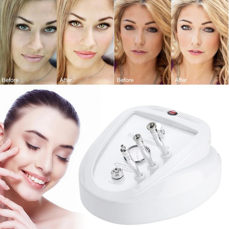 3 IN 1 Diamond Dermabrasion Microdermabrasion Machine Exfoliator Skin Rejuvenation Device, Wrinkle Removal, Safe Face Beauty