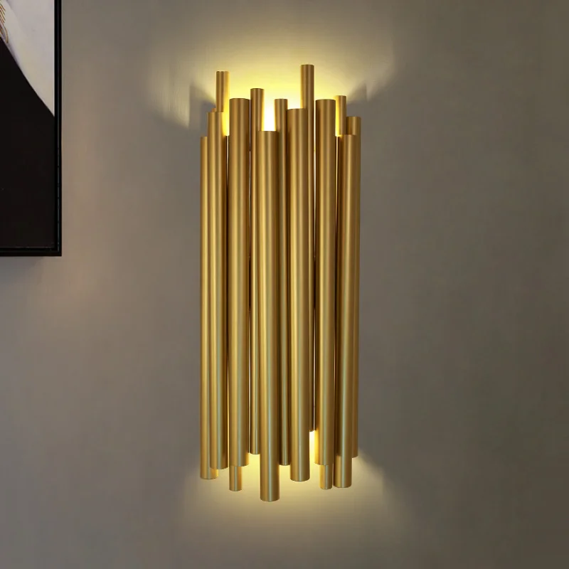 

Nordic golden wall lamp Hotel Hall Bedside Led wall lamp luxury Art Parlor Bedroom Kitchen Decoration corridor light