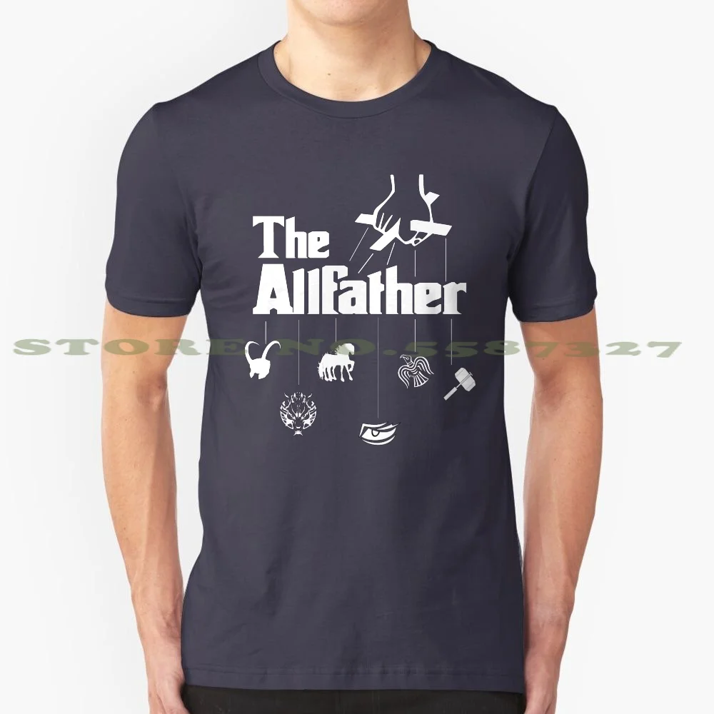 All Father 100% Cotton T-Shirt Odin Freia Sif Mjolnir Fenrir Raven Allfather All Father Eye Norse Mythology Godfather Movie