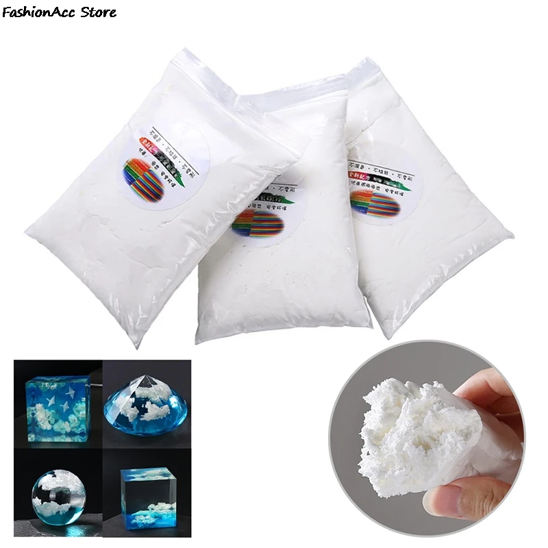 80g Per Bag DIY Handmade White Cloud Filler Crystal Epoxy Jewelry Accessories Imitation Cloud Making Mud