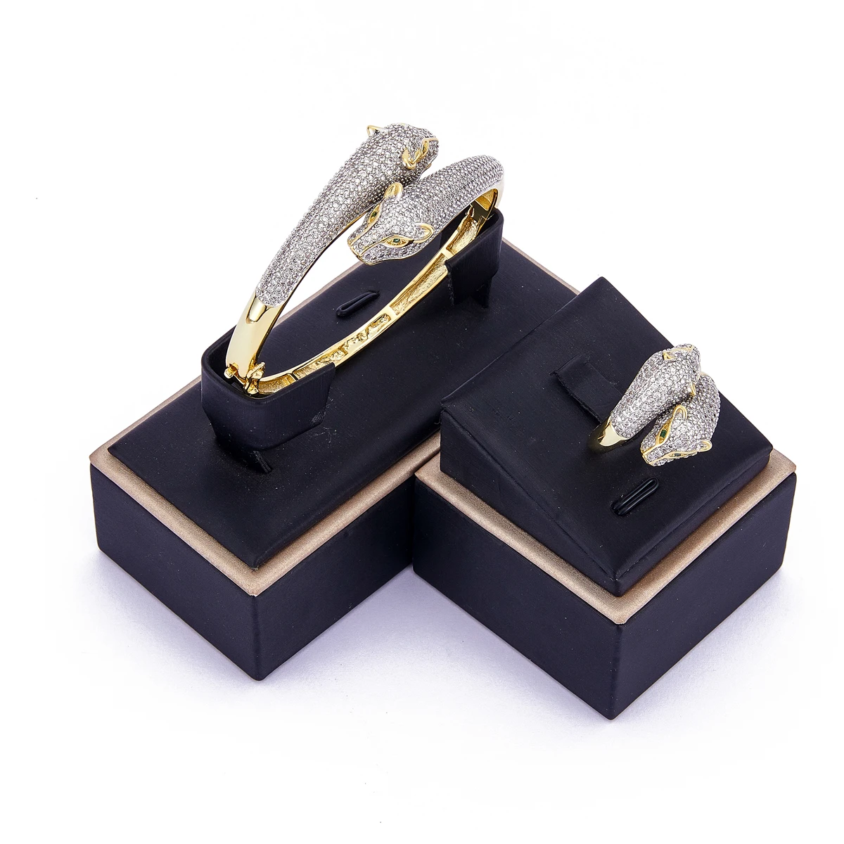 2021 May Fashion jewelry set gold color bangle ring for women brida jewelry set gold color animal jewelry set