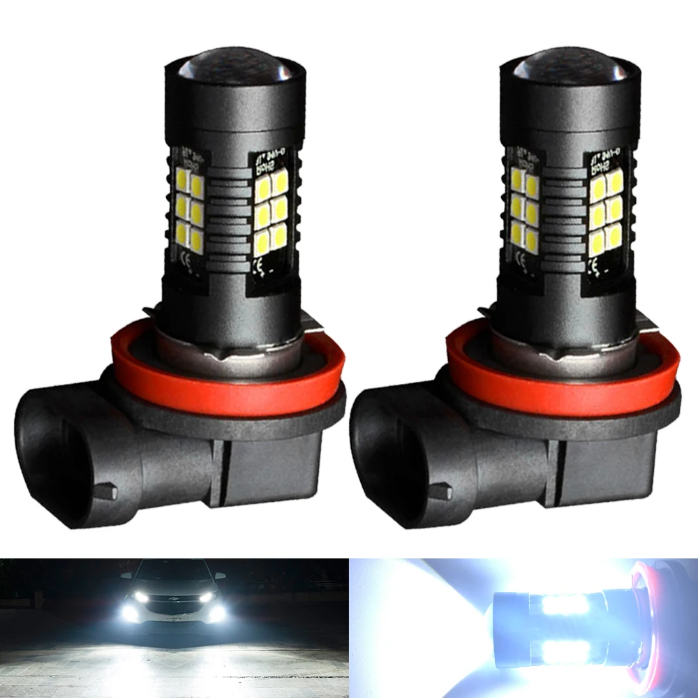 

2X H8 H11 H16JP H9 9006 9005 HB3 HB4 Car Led Bulb Fog Lights 1200LM 6000K White DRL Daytime Running Car Lamp Auto Light 12v