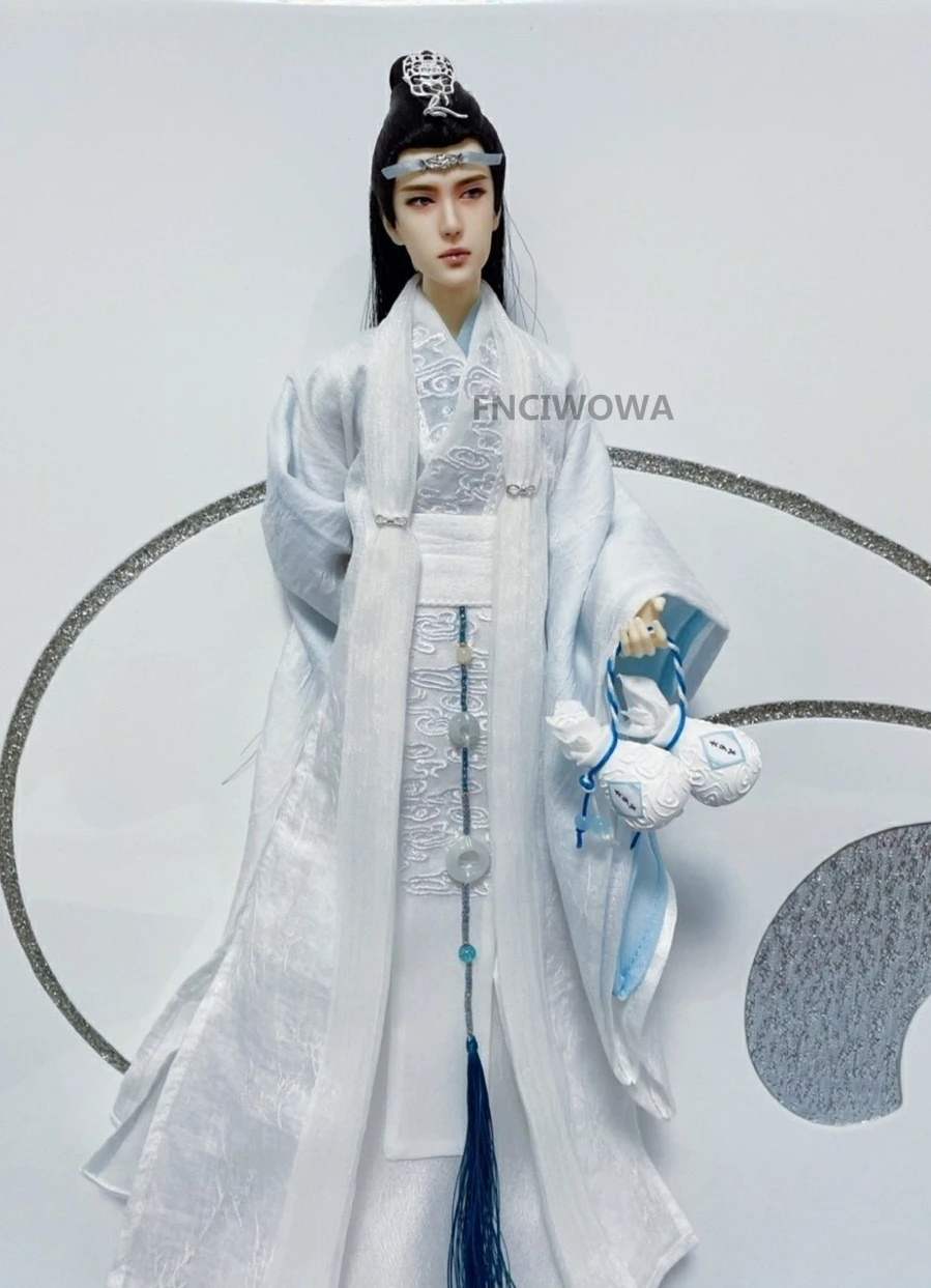 

1/6 BJD Figure Doll Clothes The Untamed Lan Wangji Wang Yibo White Set Custom Made Male Chinese Costume Highend Art Collection