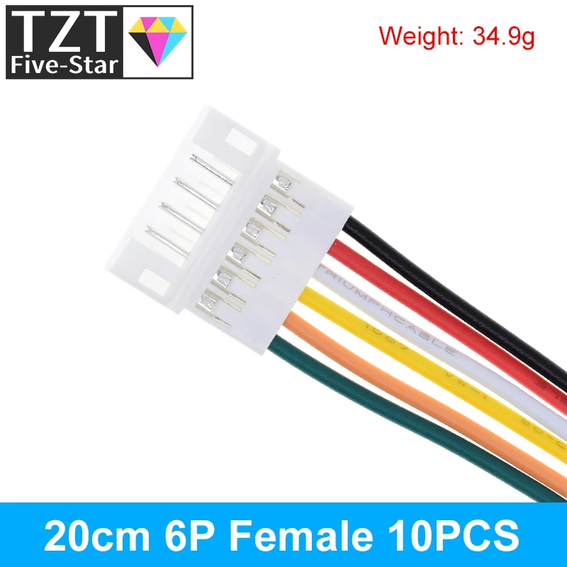 10 Stück 5 Paar Micro JST PH 2.0 2P 3P 4P 5P 6PIN Stecker-Buchsen-Verbinder mit Kabeln 20CM+20CM für Arduino MP3 – Detail 24