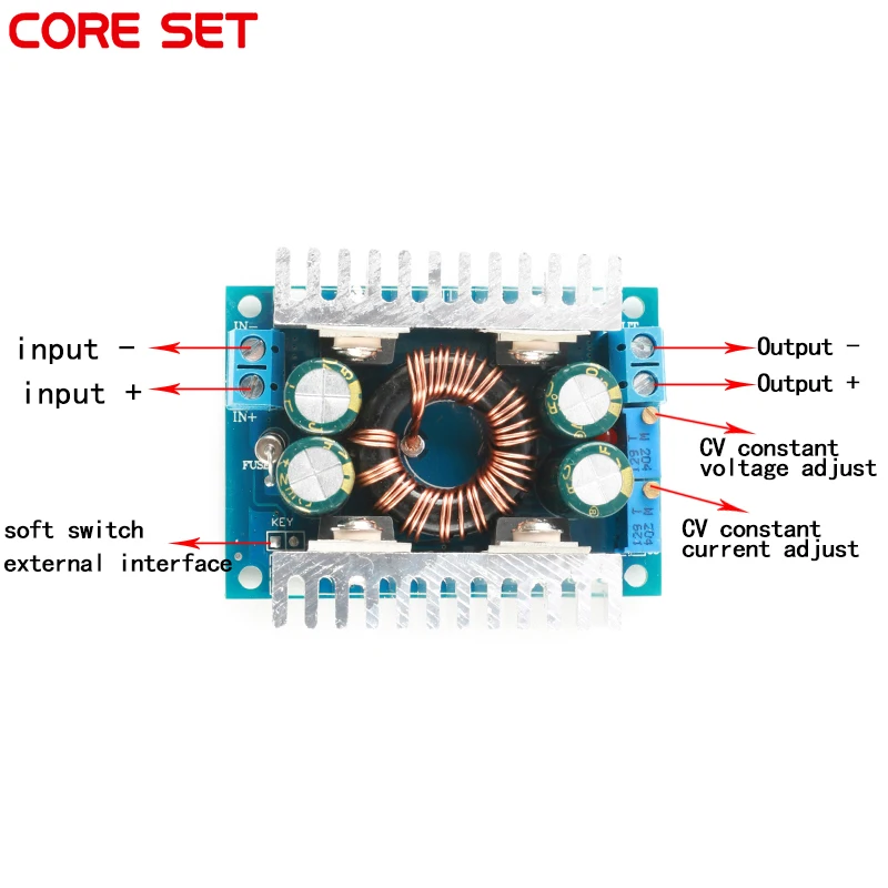 DC 5-30V to 1.25-30V 8A Adjustable Automatic Step Up Step Down Power Module Boost Buck Converter Transformer 5V 12V 24V