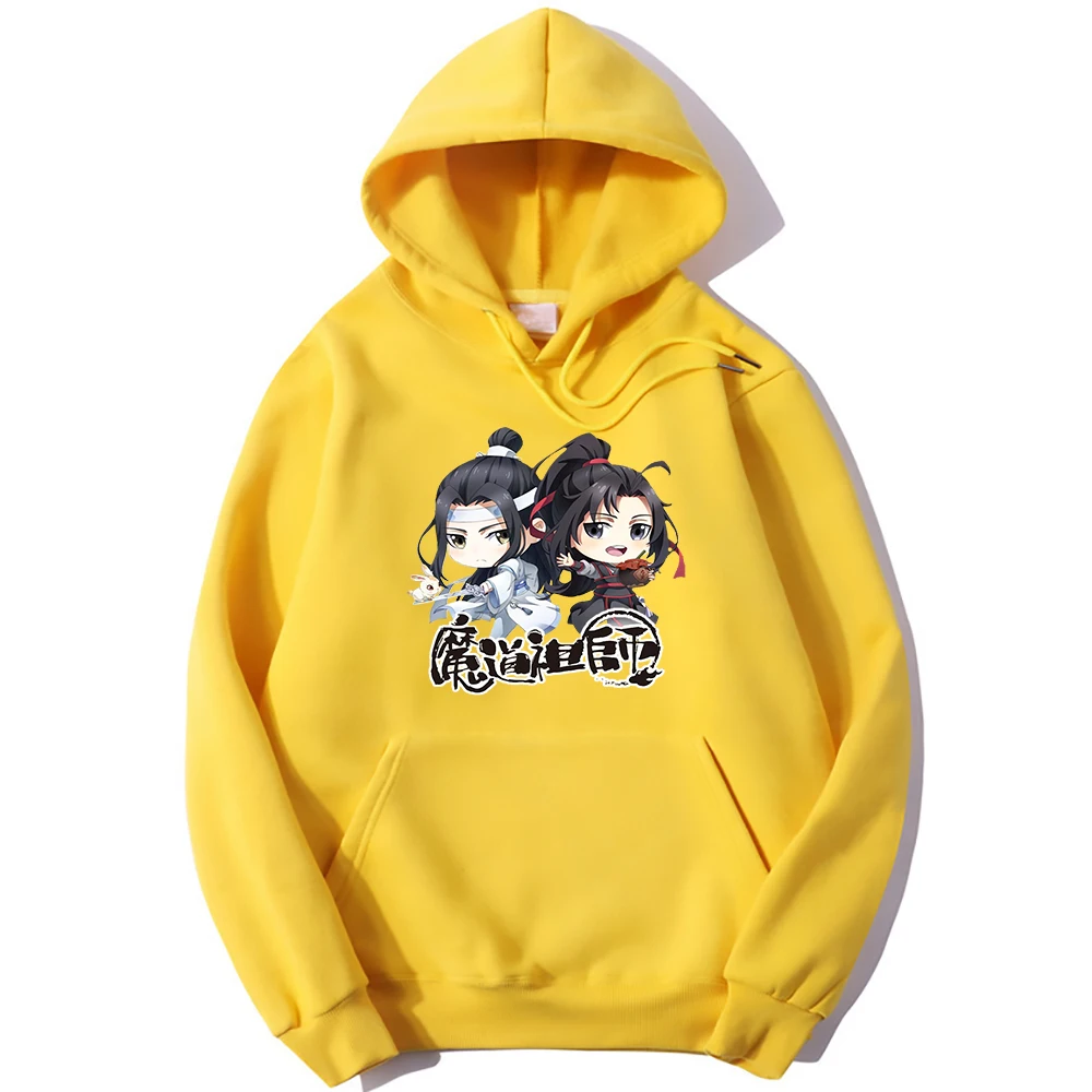 Fashion Spring Women Hoodie Mo Dao Zu Shi Sweatshirt Hoodies Anime Long-Sleeved White Color Tops Harajuku Men Kawaii Streetwear