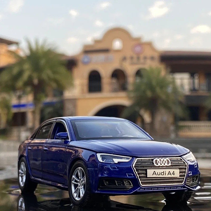 1:32 AUDI A4 Alloy Car Model Diecasts & Toy Vehicles Metal Car Model High Simulation Sound and Light Collection Childrens Gifts