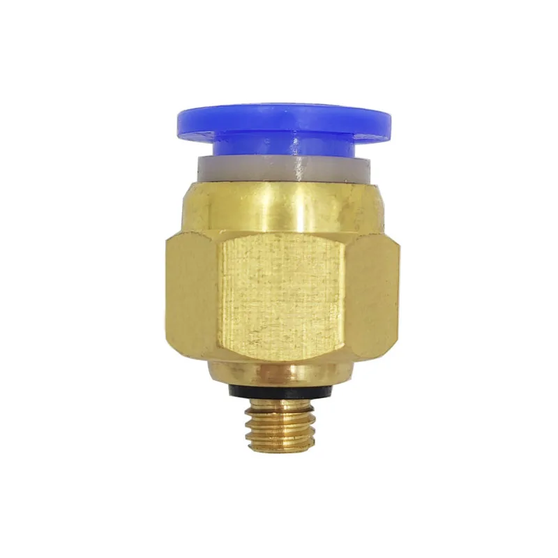 Conector de aire de ajuste neumático, accesorio de tubo de manguera de 8MM y 5mm, Conector recto a través de conectores rápidos, rosca macho, 100 PC8-M5