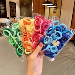 New Simple Set Small Fresh Candy Colors Hair Rubber Band  Girls Child Elastic Hair Band Hair Accessories Headwear