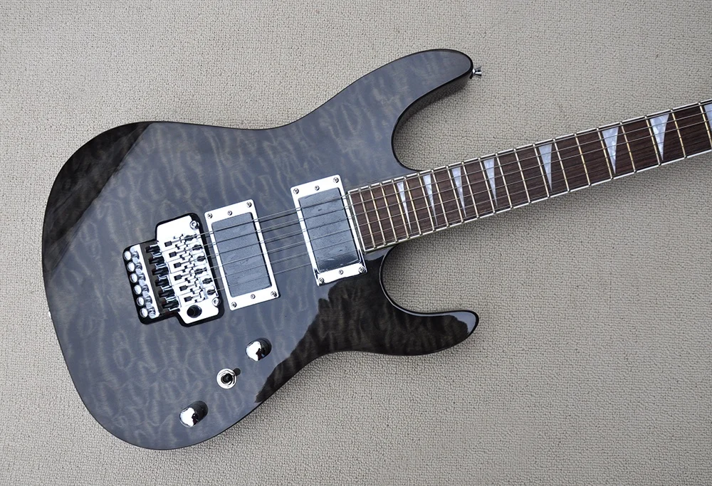 Grey body Electric Guitar with Chrome Hardware,Rosewood fingerboard,Provide customized service