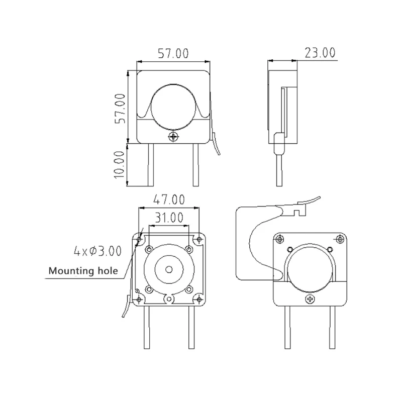 Mini Peristaltic Pump Head With Tube Small Flow Stepper Motor OEM Package Wholesale Dropshipping