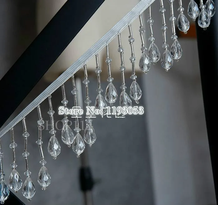2 hof/Lot Kristall Anhänger Perlen Spitze Quaste Trimmen DIY Bühne Kleidung Hause Vorhang Hochzeit Dekorative Zubehör – Detail 13