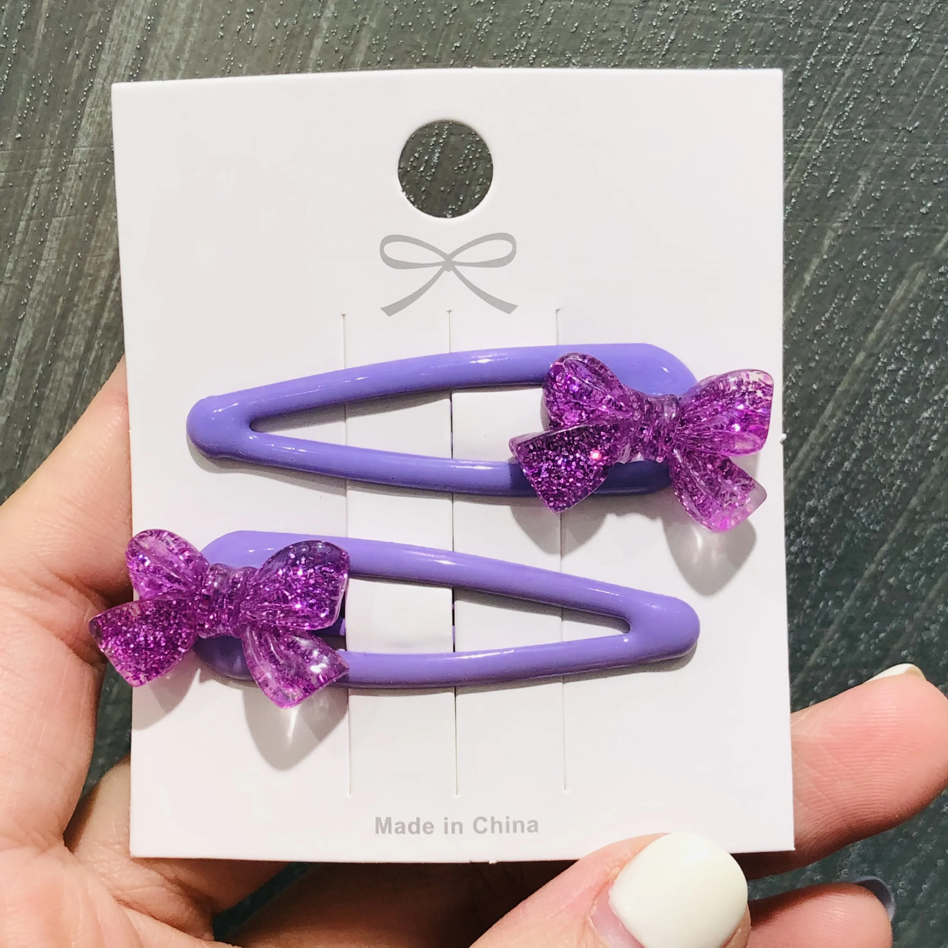 2Pcs/lot Shiny Bow-knot Rosette BB Clip For Girls Kids Handmade Boutique Mini Hairpin Hair Accessories Headwear