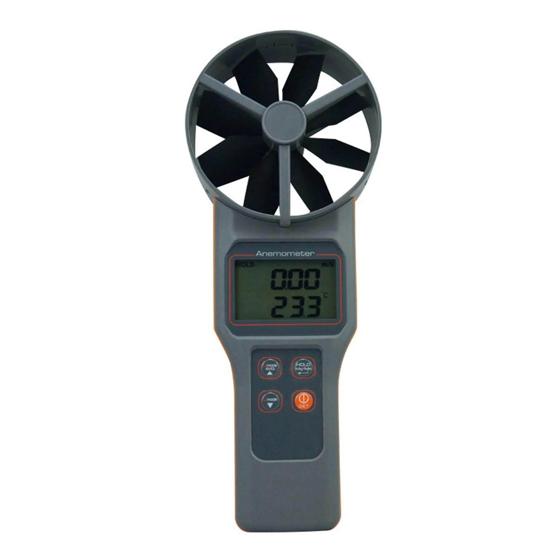 Digital blade anemometer AZ8917 hygrometer measures air speed, volume, temperature, humidity, dew point and wet bulb temperature