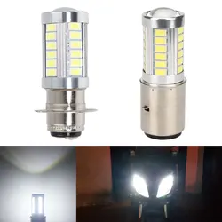 LED 오토바이 헤드라이트 안개등, H6M BA20D P15D, 화이트 6500K Hi/Lo 빔 LED 모토 전구, 오토바이 스쿠터 헤드램프, 12V