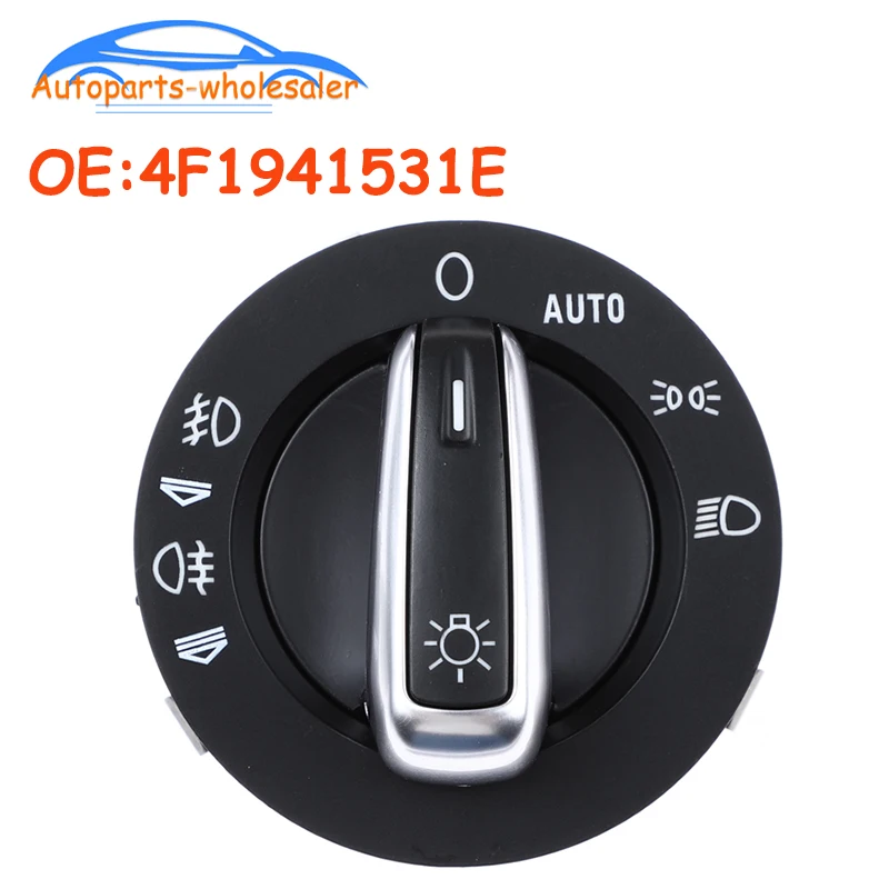 4F1941531E 4FD941531A 4F1941531D 1822023 For Audi A6 S6 C6 RS6 Allroad For Q7 Chrome Headlight Switch Control Fog Light Switch