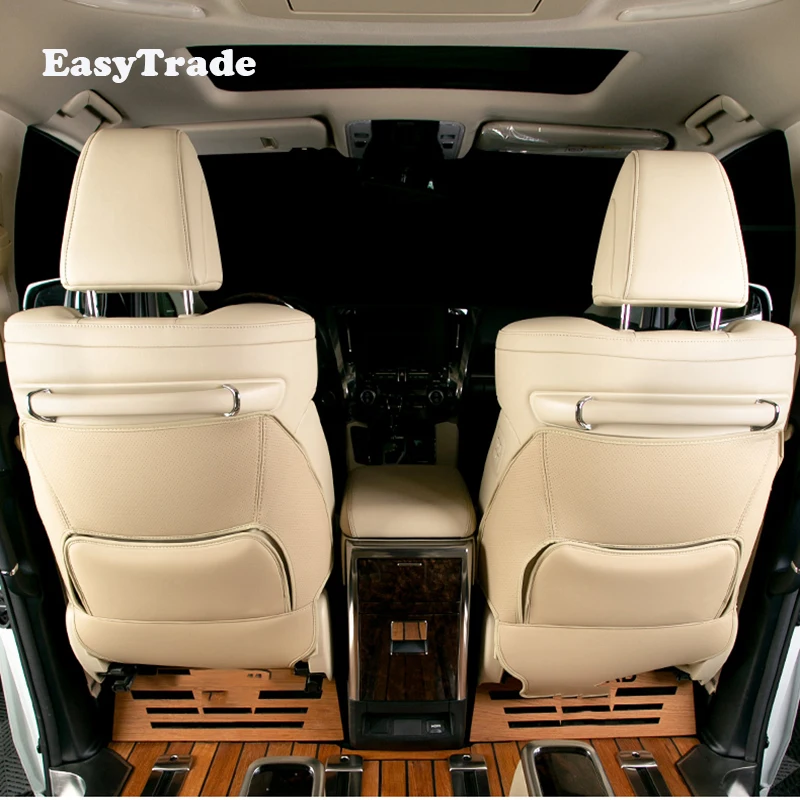 For Toyota Alphard Vellfire 30 Series 2016-2019 2020 Leather Car Seat Anti-Kick Mat Rear Row Seats Cover Back Protection Mats