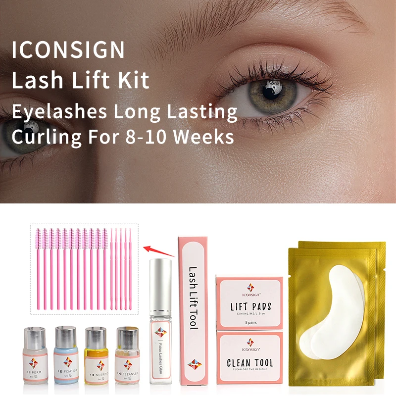 Upgrade Version Iconsign Lash Lift kit Eyelash Lifting Set Full Professional Cilia Lift Makeup Lashes Growth Serum