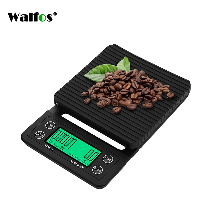 

Walfos 3000g/0.1g 5000g/0.1g Kitchen Food Scale with Timer High Precision Mulfunction Protable Scales Digital LCD Weight Tool