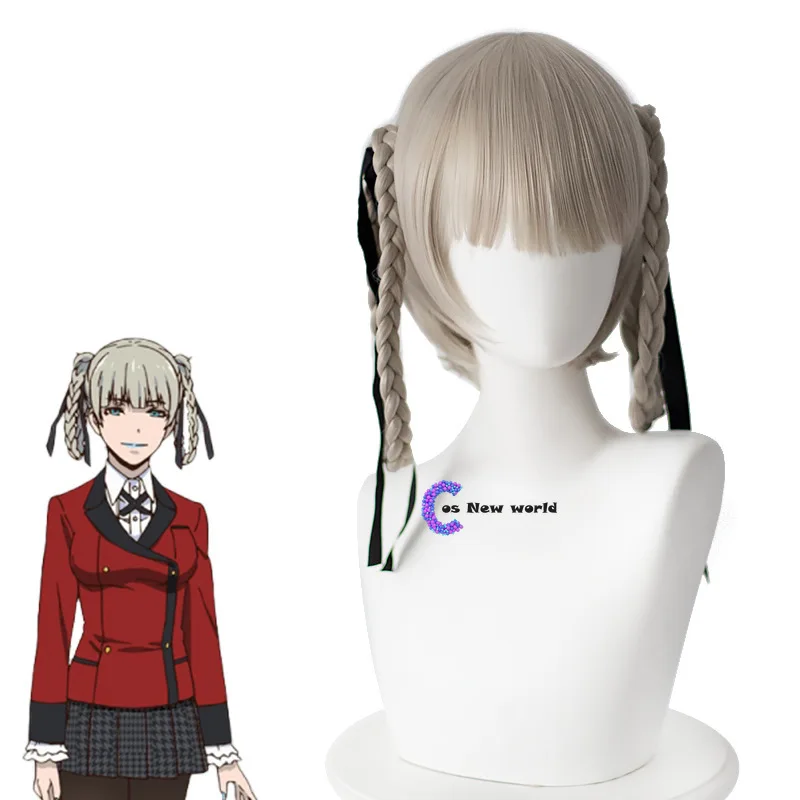 

Fashion Compulsive Gambler Cosplay Wigs Runa Yomozuki Ririka Momobami Heat Resistant Cosplay Wig + Wig Cap