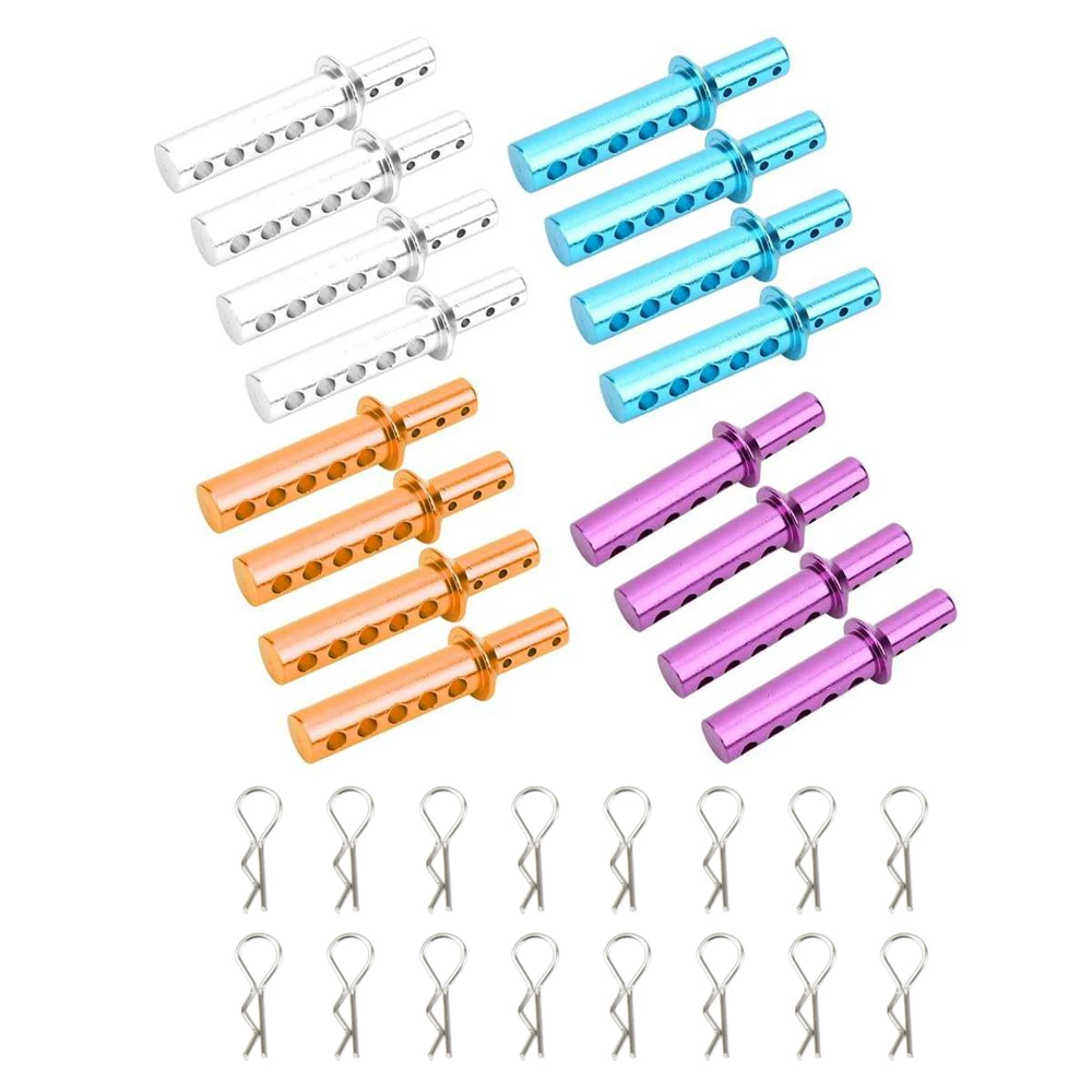 Alloy Body Post Mounts 102037 102237 122037 122237 02144 RC Car Shell Body R-Clip Pins for 1/10 Scale RC Model Car 94123 94102