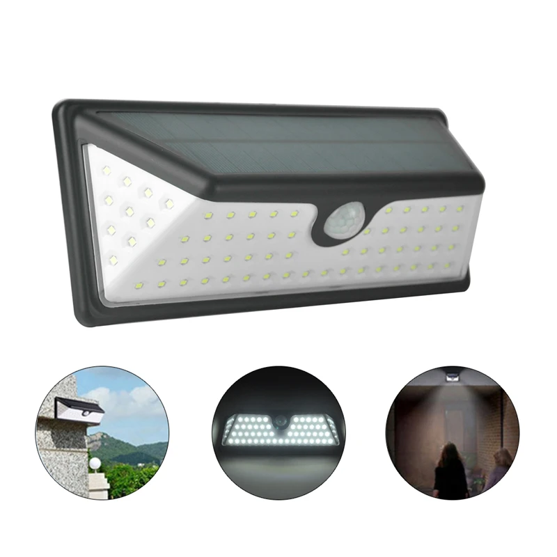 

BORUiT Solar Sensor Wall Lamp Three-sided Luminous Outdoor Lawn Light with USB Charging IP65 Waterproof Garden Lantern