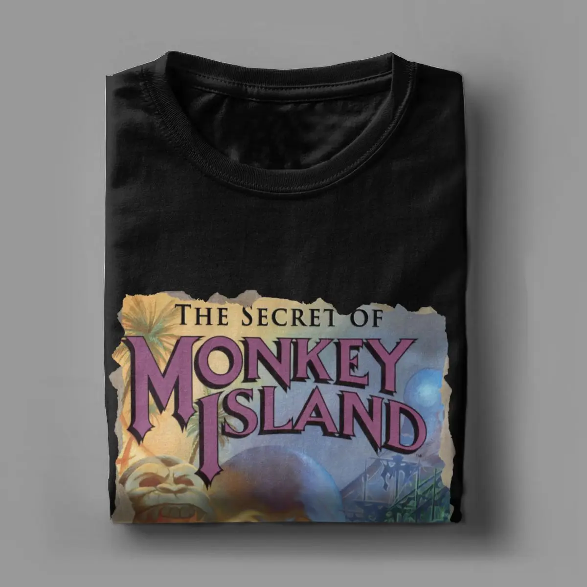 Creative The Secret Of Monkey Island T-Shirt Men Crew Neck 100% Cotton T Shirts Short Sleeve Tees 6XL Clothes