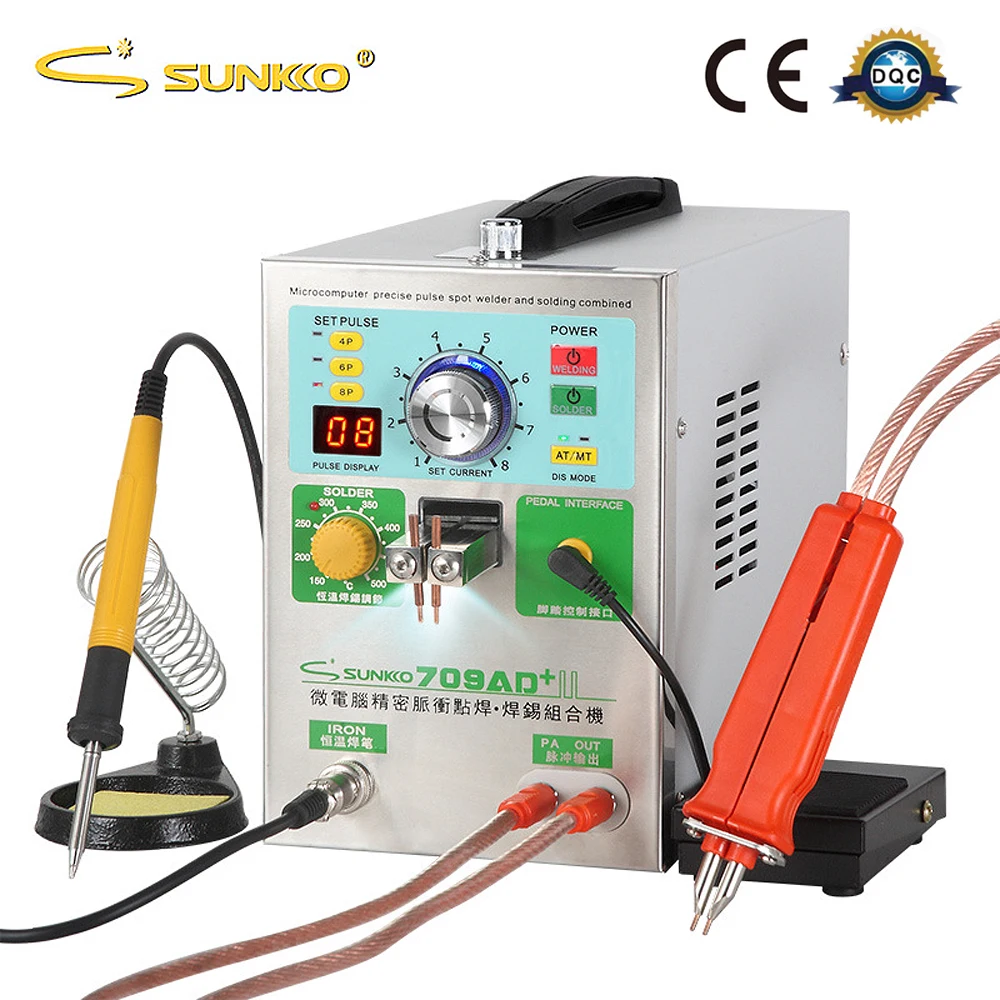 

SUNKKO 709AD+ Spot Welder For Lithium Battery Pack Welding 3.2KW Automatic Sensing Pulse Spot Welding Machine With Soldering Pen