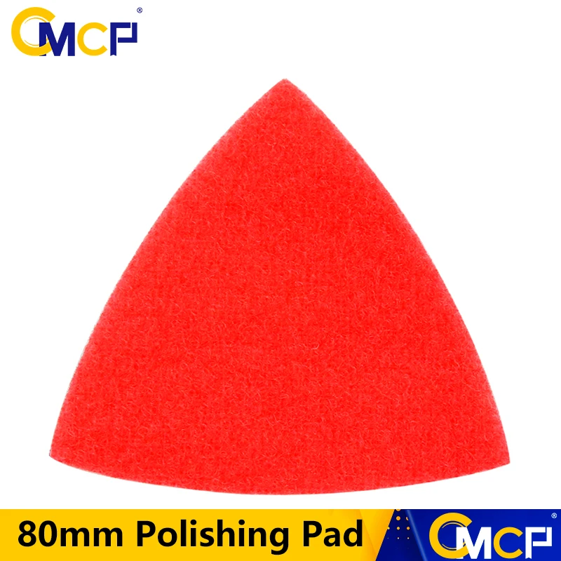 CMCP 80mm Triangle Scouring Pad Polishing Pad Self Adhesive Plate Grinding Machine Accessories