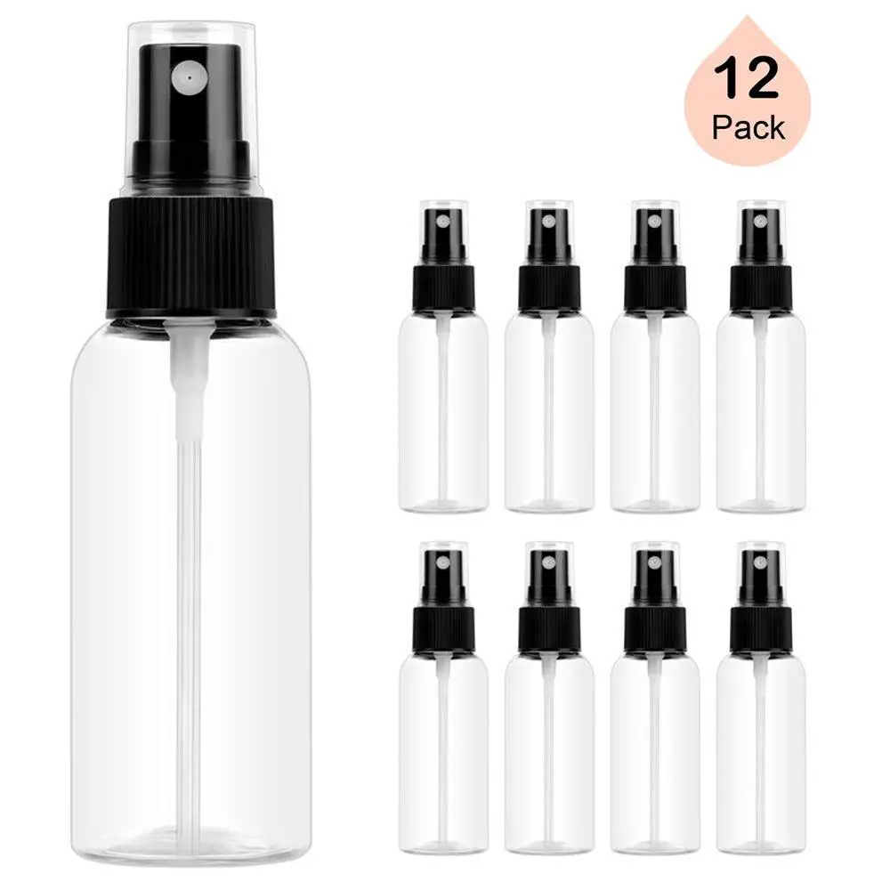 Free Shipping 12pcs 1oz. 30ml Small Empty Plastic Spray Bottles  Mini Leak Proof Travel Atomizer Spritzer for Perfume, Cologne