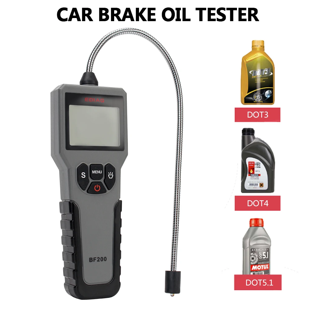 

LED Display BF200 DOT3 DOT4 DOT5.1 Car Brake Oil Tool Oil Quality Test Tool Digital Auto Brake Fluid Tester