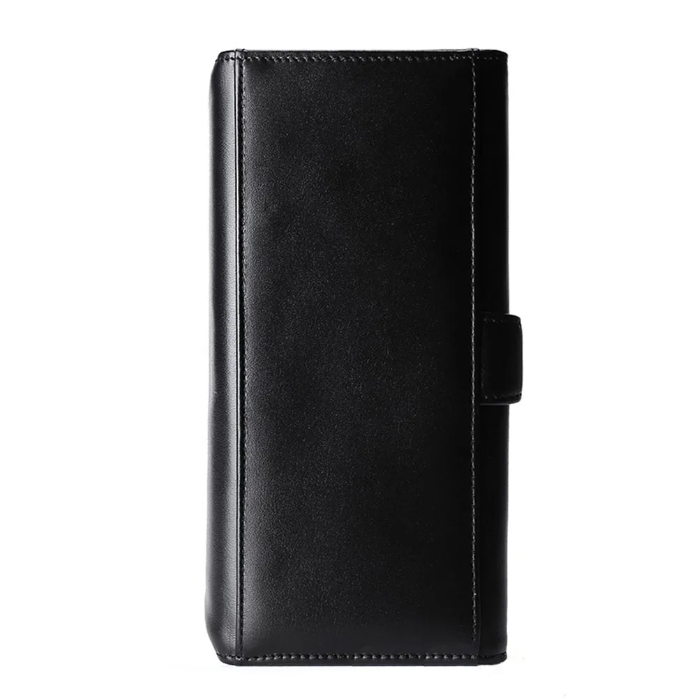 RFID New Women Genuine Leather Wallet Long Buckle Multi-card Pocket Wallet Female Luxury Leather Clutch