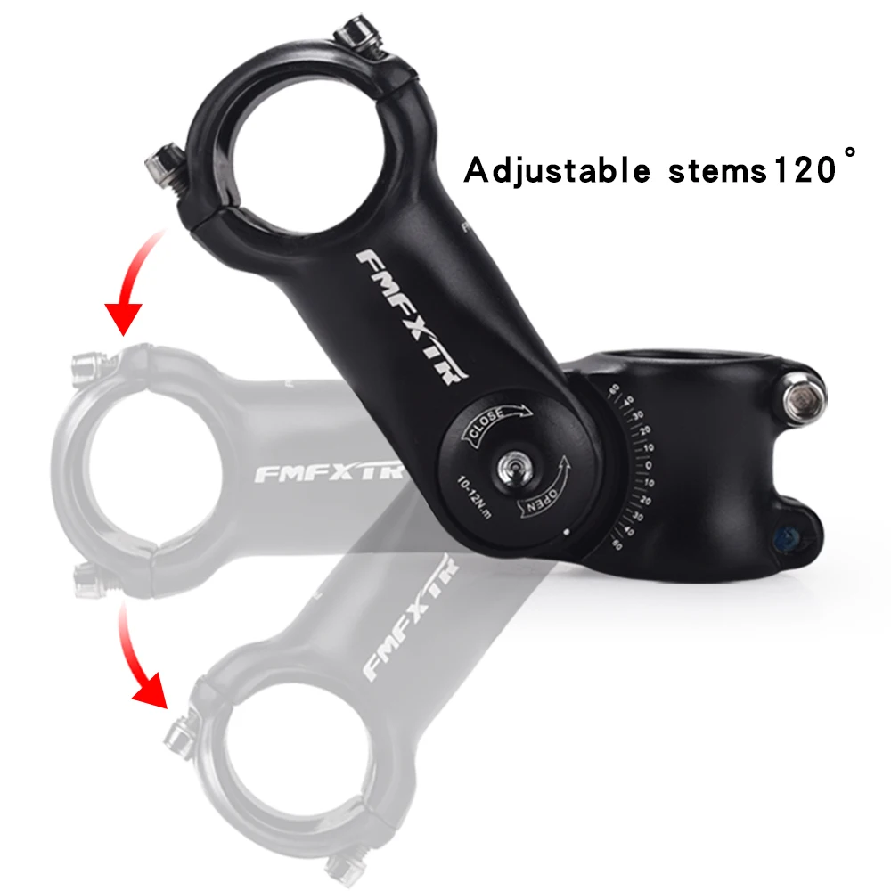 

MTB XC Bicycle Adjustable Stem 90 100 110 120mm * 25.4mm 31.8mm 120fiting 60 Riser Stem Mountain Road City Bike Bicycle Parts