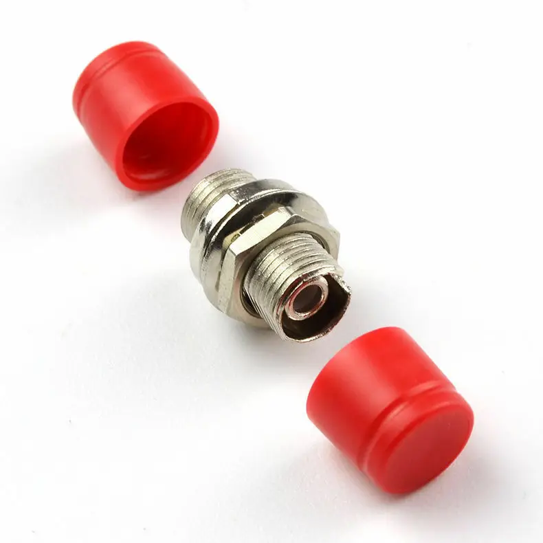Wholesale 10Pcs Lot FC-FC/PC Fiber Optic Adapter Coupler Connector Female to Female RED