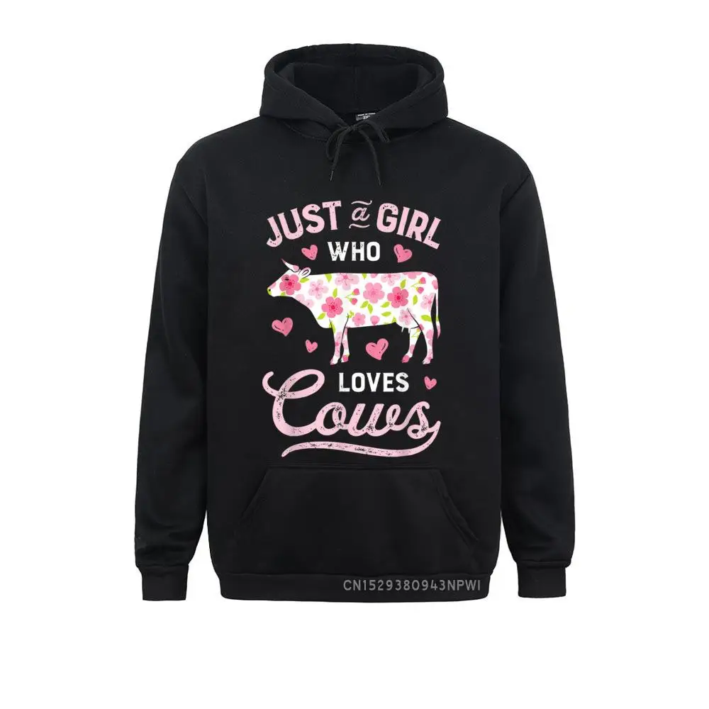 

Cow Just A Girl Who Loves Cows Women Farmer Farm Flower Pullover Sweatshirts High Street Brand Hoodies Design Clothes For Men