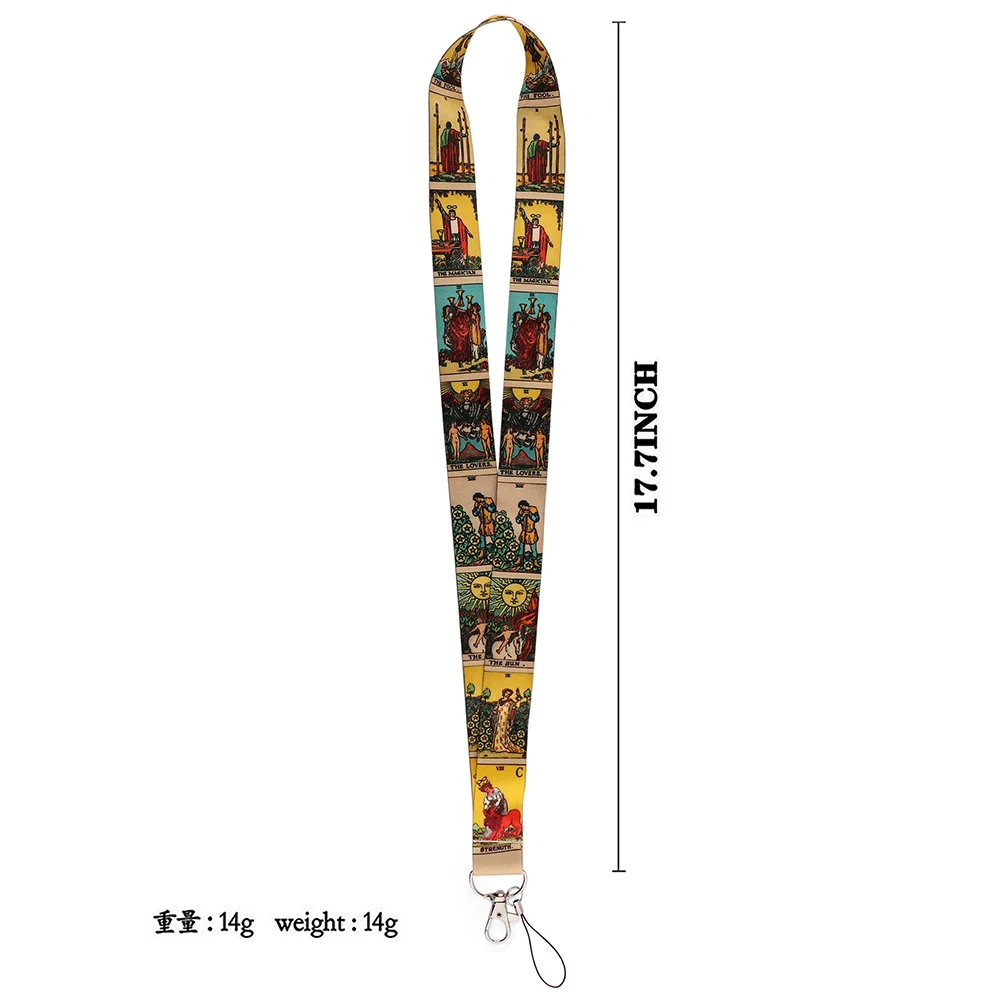 YL1137 Tarot Divination Tools Lanyards for Key Neck Strap lanyard Card ID Badge Holder Gym Key Chain DIY Hang Rope Key Ring