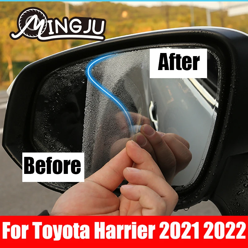 For Toyota Harrier Venza 2021 2022 2pcs  Car Rearview Mirror Waterproof Sticker Anti Fog Anti-Glare Rainproof Protective Film