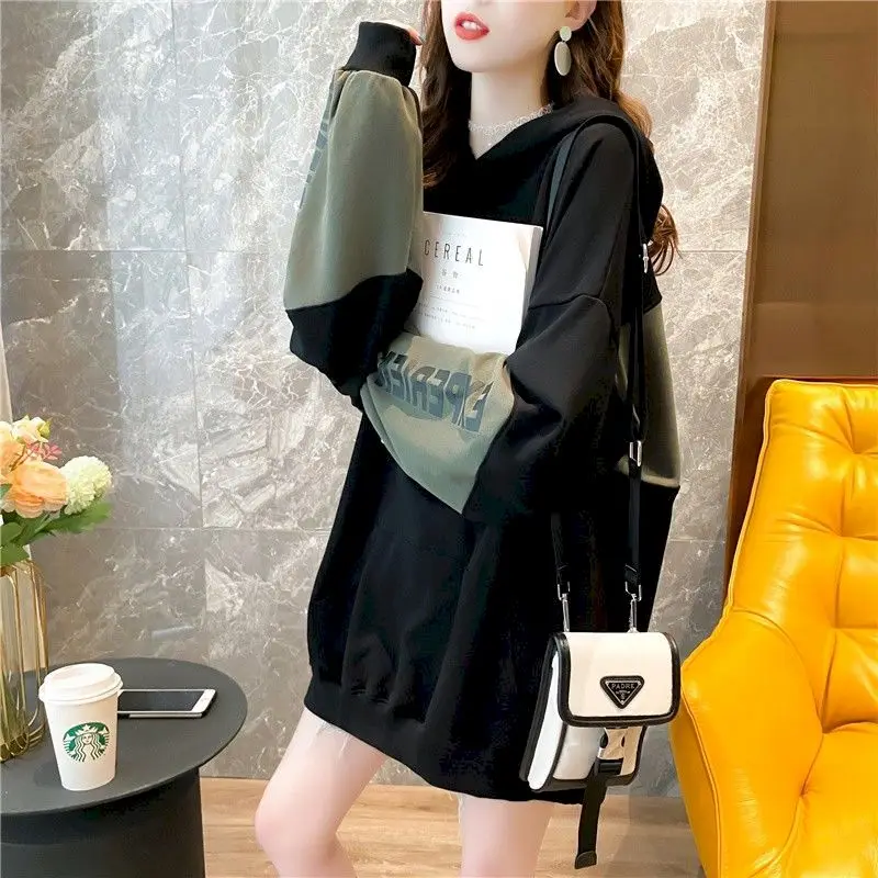 2024 Spring New Women\'s Hoodies Oversized Fashionable Loose Top Lazy Ins Hong Kong Style Large Size Goth Jacket Streetwear Women