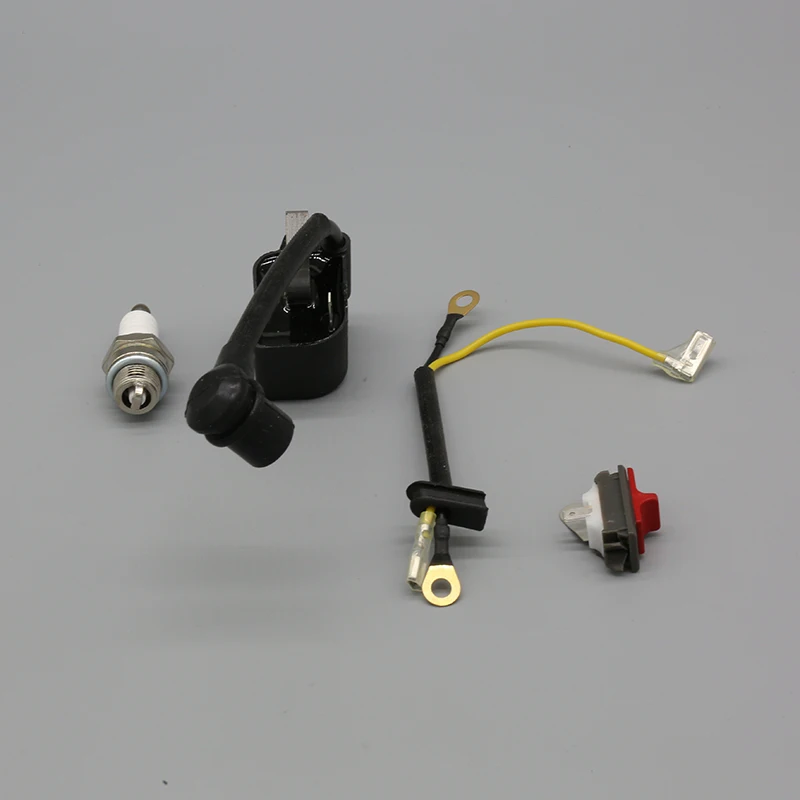Ignition Coil สวิทช์หยุด Spark Plug ชุด Fit สำหรับ HUSQVARNA 136 137 141 36 41 26 23สวนเครื่องมือแก๊สชิ้นส่วนลูกโซ่