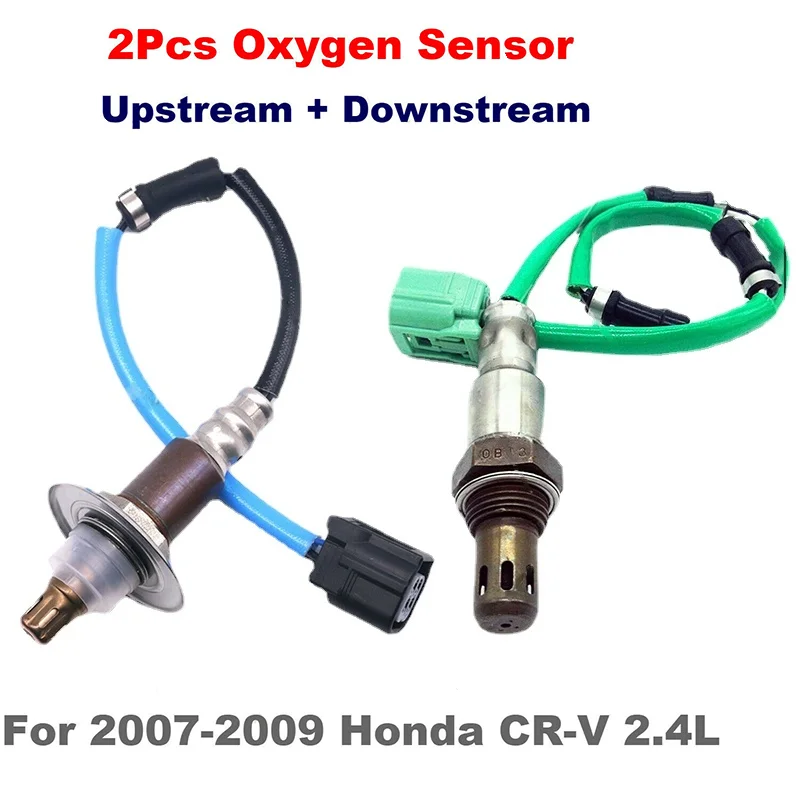 Set 2Pcs Upstream & Downstream Oxygen O2 Sensor For 2007-2009 Honda CRV 2.4L l4