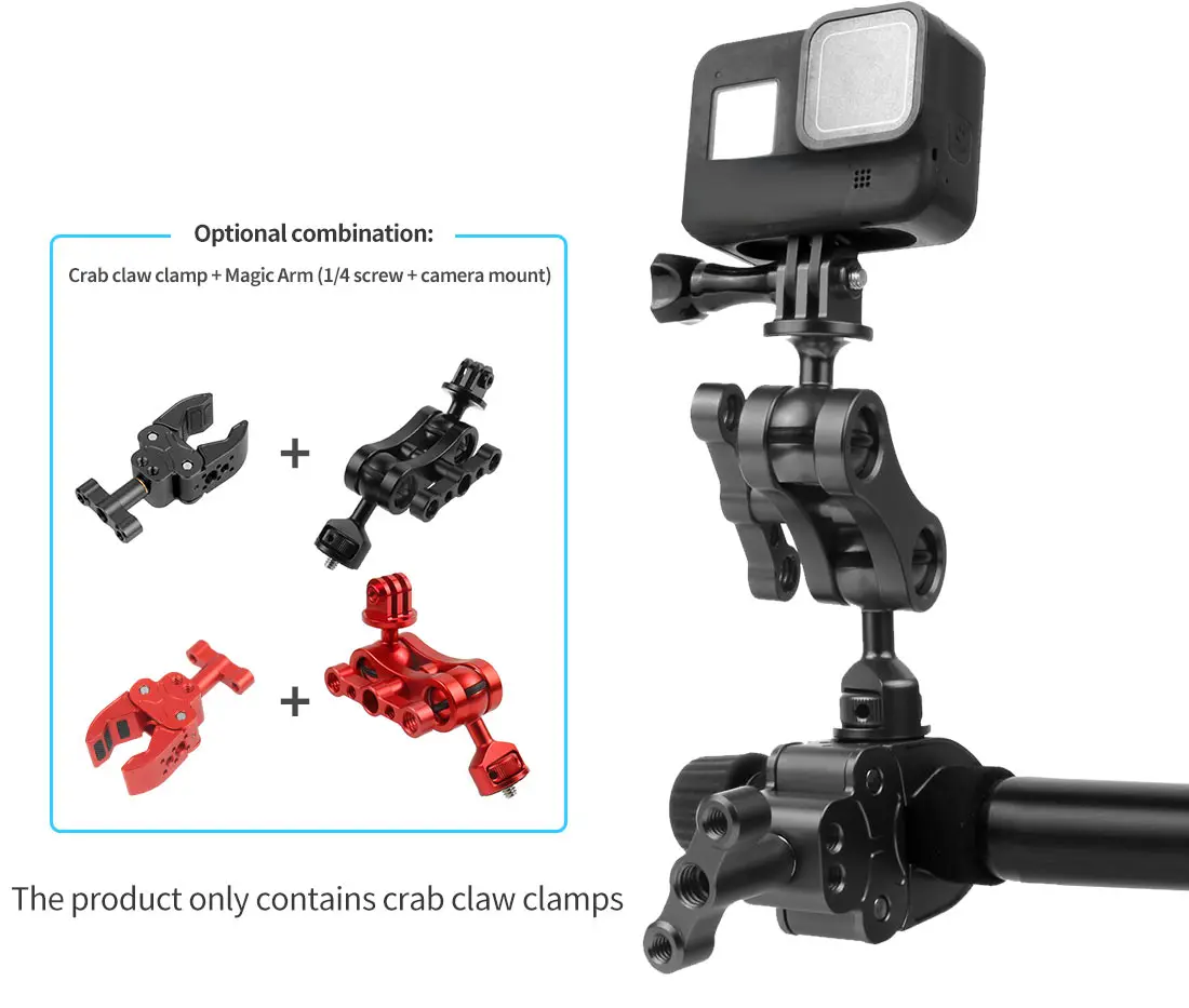 Super Clamp Gelenk arm Krabben klaue c Typ Fotografie Blitzlicht Kamera Stativ Ein beins tativ halter Monitor Verlängerung sclip – Detail 6