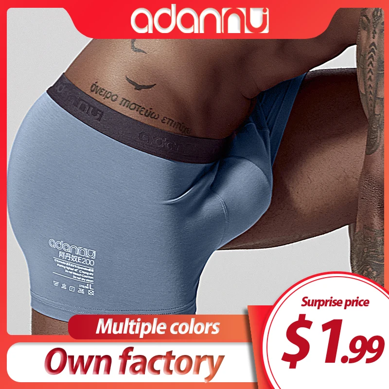 ADANNU Brand Male Underwear Men Boxers Modal Breathable Comfortable Underpants Quick Dry Men Boxers Shorts Cueca Male Panties