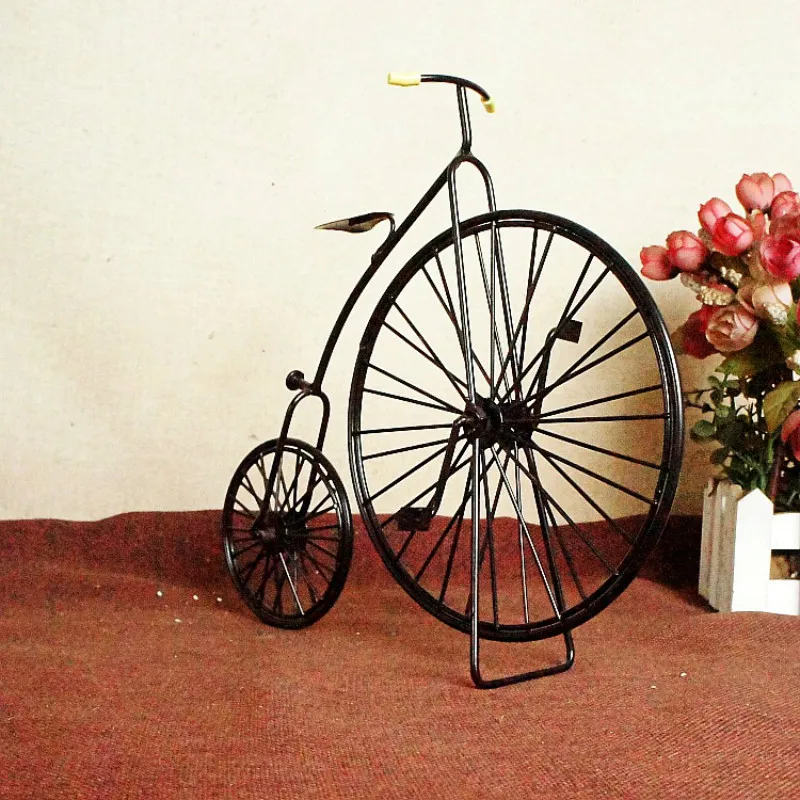 High Simulation English Style Bicycle Model Toy, Diecast Iron Big Wheel Bicycle Replica, Table Decor, Collectable Gift