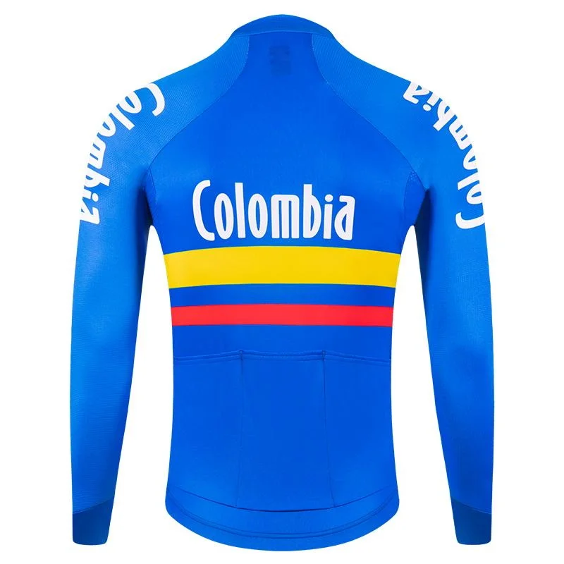 SPRING SUMMER Long Cycling Jerseys 2021 COLOMBIA TEAM Mtb Long Sleeve Men Bike Wear Cycling Clothing